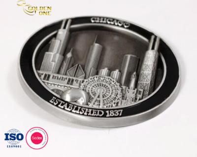 China Hot Sale Famous Logo Sublimation Tourist Souvenir Tin Gift Metal custom souvenir  Fridge Magnets For Different Countries à venda