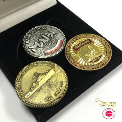 China Metal Shiny Gold Plated Coin Custom Soft Enamel Die Casting 3D Blank Euro Souvenir for sale