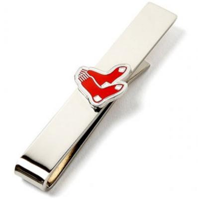 China Engraved Clip Tie Bar With Chain Custom Silver Nickel Cufflinks for sale