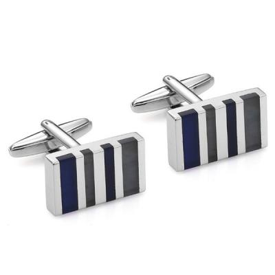 China Souvenir Square Custom Cuff Link Metal Nickel Plated For Wedding for sale