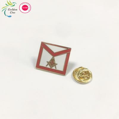 China Gift Metal Brass Badge Debossed Custom Logo Masonic Lapel Pins en venta