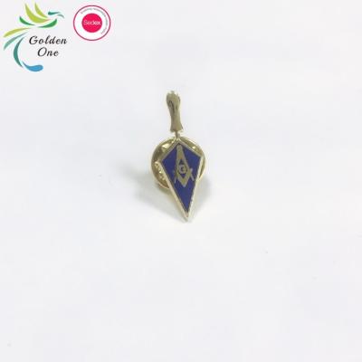 China Shiny Gold Plated Soft Enamel Mason Dome Sorority Lapel Pin Metal Coffee Cup Lapel Pins for sale