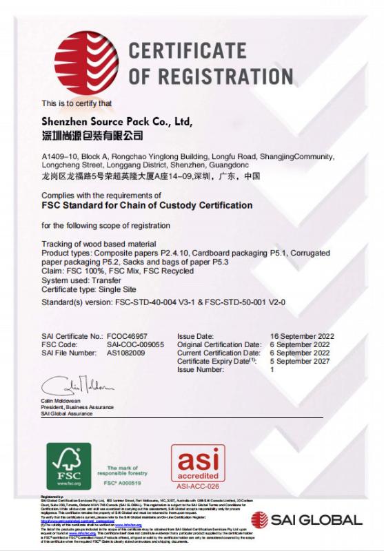 FSC - Shenzhen Source Pack Co., Ltd.