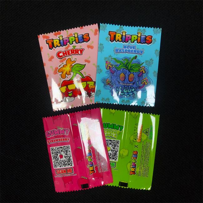 Glossy Finished Back Heat Sealed Bag For Gummy Small Size Candy Package