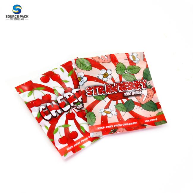 Customizable Cannabis Bag Smell Proof Heat Sealing Pouch For Weed Packaging