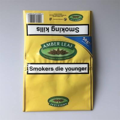 China Plastic Rolling Tobacco Pouch Bag Baccy Bag With Zipper And Sticker for sale