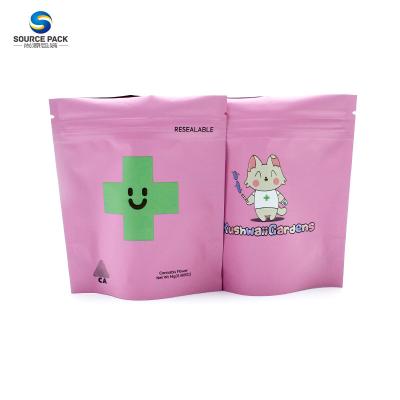 China CBD Mylar Weed Packaging Bags Digital Printing Stand Up Pouch With Zipper for sale