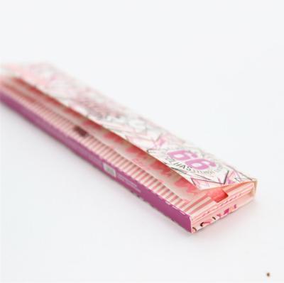 China Customized Pink Smoking Rolling Paper 14gsm Paper Unbleached for sale