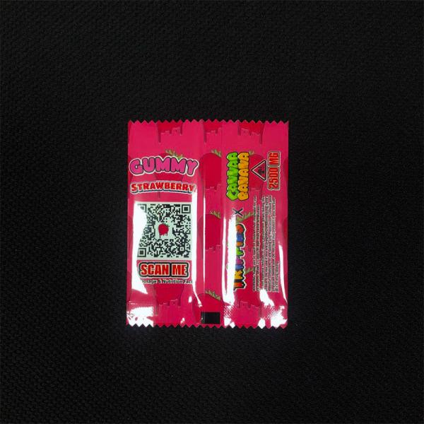 Quality Glossy Finished Mylar Weed Packaging Back Heat Seal Mylar Bags For Gummy Candy for sale
