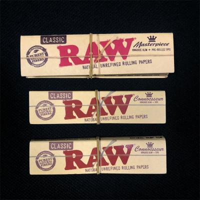 China Customized Smoking Rolling Paper Natural Gum Unflavored With Tips for sale