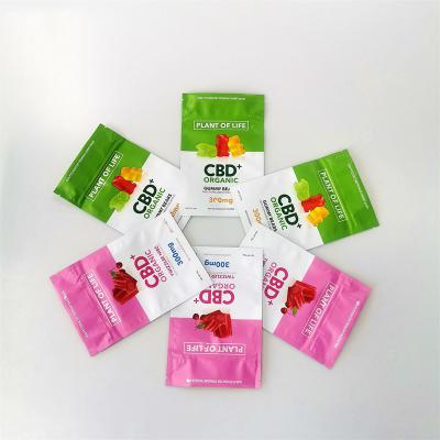 China Smell Proof Weed Packaging Bags 3 Side Seal Pouch CBD Mylar Bag for sale