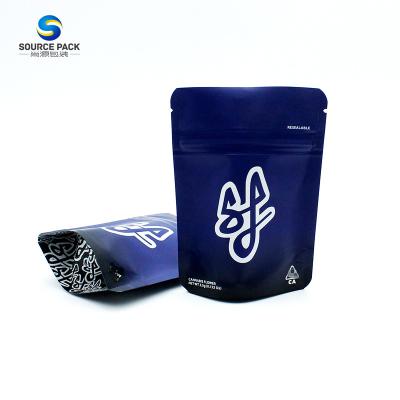 China Zipper Moisture Proof Weed Packaging Bags Custom Logo Gravure Printing Smell Proof Mylar for sale