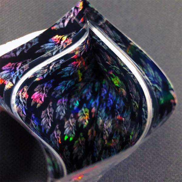 Quality Holographic Mylar Weed Packaging Bag Three Side Sealed With Zipper for sale
