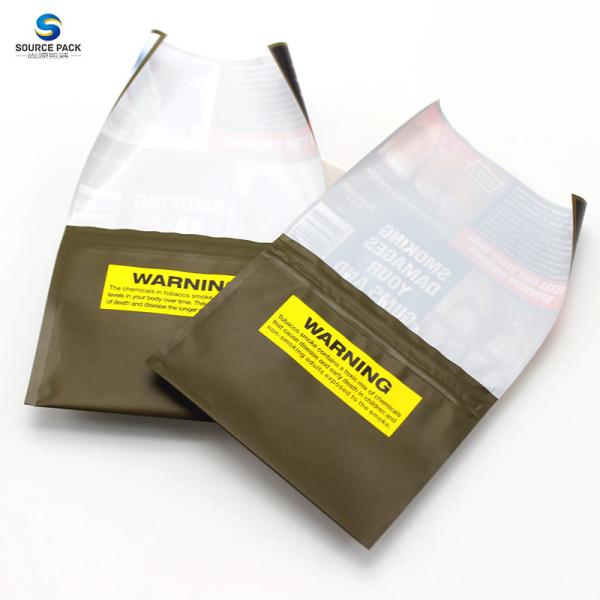 Quality Empty Zipper Tobacco Bag Hand Rolling Smoking Leaf Bag 25g 50g 100g for sale