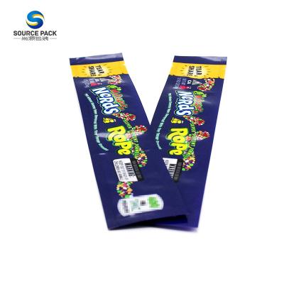 China Gummy Candy Mylar Bag Three Side Sealed Zipper Custom Printed Glossy Packing for sale