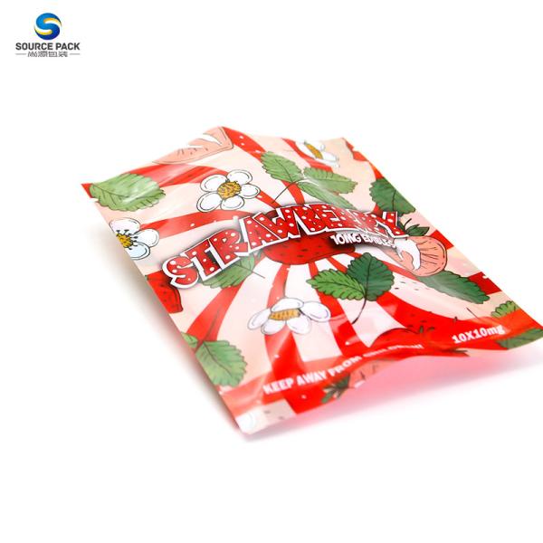 Quality Mould Proof Custom Weed Packaging Smell Proof Bag Heat Sealing Pouch for sale