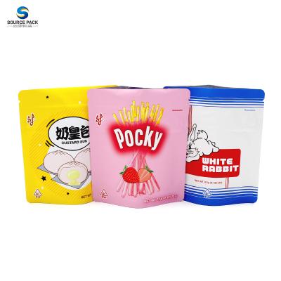China 3.5g Stand Up Pouch Zipper Weed Packaging Bag For Edible Candy Gummy for sale