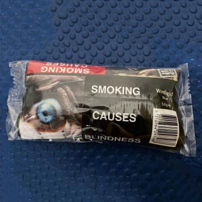 China Smoking Leaf Cigarette Packaging Plastic Rolling Tobacco Pouch with Cellophane Bag for sale
