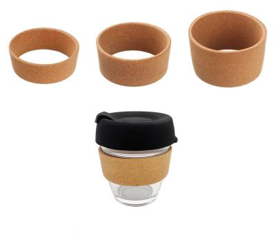 China Natural Cork Band Replacement Brew Cork Glass Coffee Cup Sleeve Band for sale