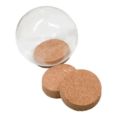 China Yuelin Tapered Round Dome Glass Bottle Corks Lid Anti Corrosion DIY for sale