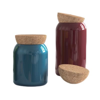 China Food Grade Sealing Semi Circular Cork Lid For Ceramic Jars for sale
