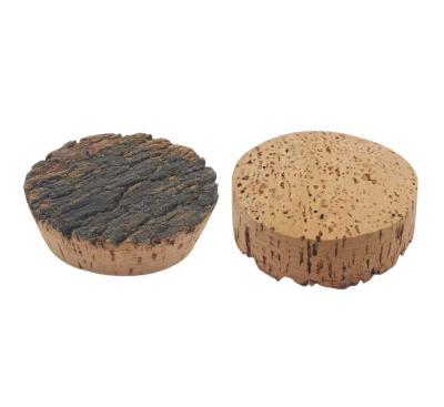China Natural Rough Bark Top Corks Stoppers Lids Good Sealing For Jars for sale