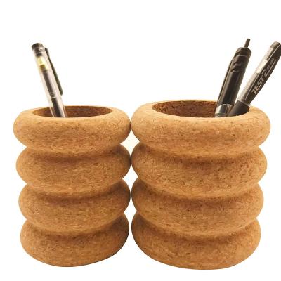 China Creative Cork Desk Holder Pot Stand Tidy Organizer Office Stationery for sale
