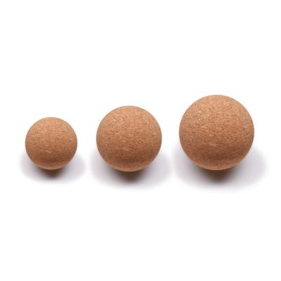 China Lightweight Exercise Cork Yoga Ball 30mm To 100mm Cork Massage Ball FSC for sale
