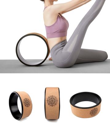 China ABS Cork Yoga Wheel Pilates Training Stretch Back Bends Improve Posture for sale