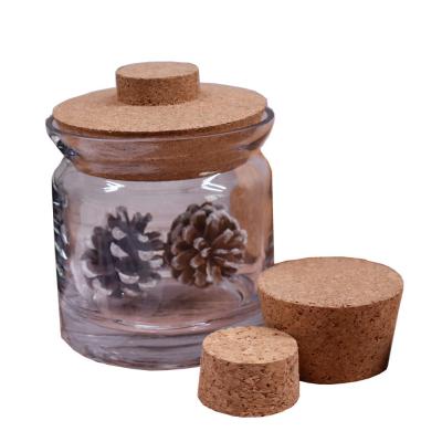 China PROP65 Crackproof Glass Bottle Corks Holding Knob Agglomerated Tapered Stopper for sale
