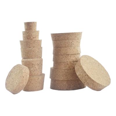 China Agglomerated Tapered Cork Stopper DIY Candle Glass Jar Cork Lid ISO9001 for sale
