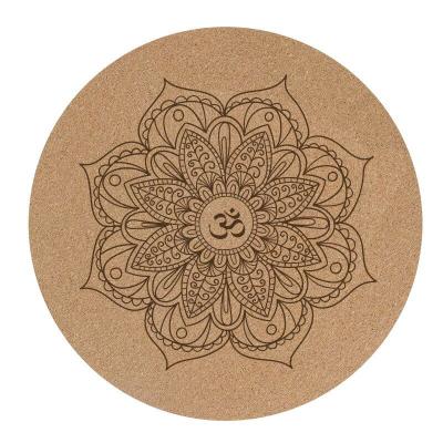 China Yuelin Natural Round Cork Yoga Mat Eco Friendly Slipproof 3mm Thick for sale
