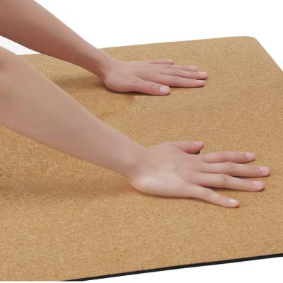 China Non Slip Yoga Cork Mat Sweatproof Durable 5mm Thick OEM Color for sale