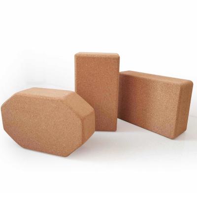 China ISO9001 Rectangular Yoga Cork Block Bricks Eco Slip Resistance 3x6x9'' for sale
