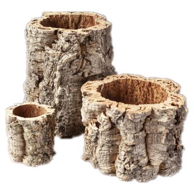 China 1000pcs Natural Cork Bark Planter Round Flower Pots Non Toxic for sale