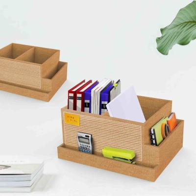 China FSC Office Cork Desk Organizer Storage Box Dampproof Impermeable for sale