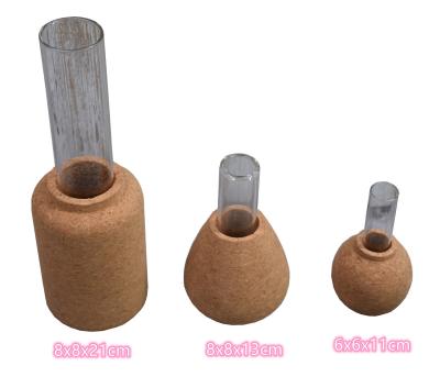 China OEM DIY Recycled Cork Flower Vases Water Resistant Decorative Eco friendly for sale