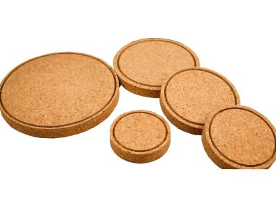 China 2.5x2.2x0.8 Flower Vase Natural Cork Coasters Base Glass Dome Fadeless Moistureproof for sale