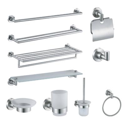 China Circular Bathroom Hardware Sets OEM Sus 304 Stainless Steel Bathroom Fitting for sale