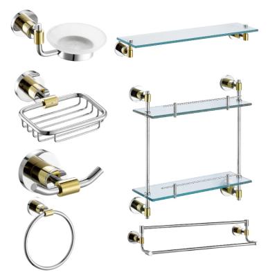China Satin Bath Accessories Mounting Kit ODM Wall Install Modern Sanitary Fittings for sale