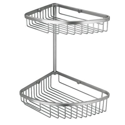 China Rust Resistant Bathroom Storage Baskets OEM Triangle Stainless Shower Corner Shelf for sale