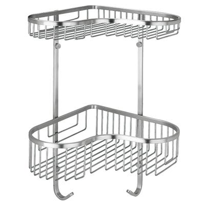 China OEM ODM  Bathroom Storage Baskets Wall Mounting 2 Tier Shower Basket for sale