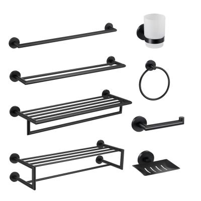 China Matte Black 10 Piece Bathroom Hardware Sets Stainless Steel 304 Durable for sale