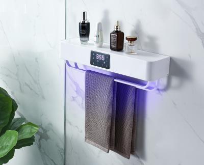 China Toalha de banho preta aquecida elétrica montada na parede aquecedor de toalhas com desinfecção à venda