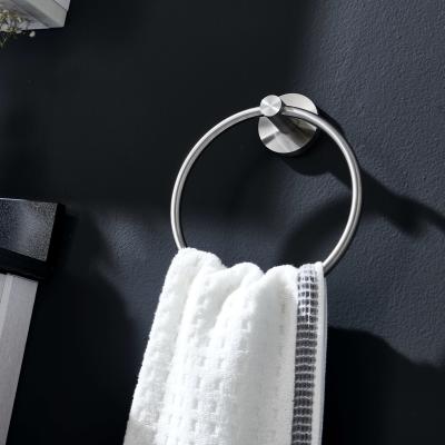China Pared circular de acero inoxidable del satén de la barra del tenedor de la toalla de mano del Sus 304 en venta