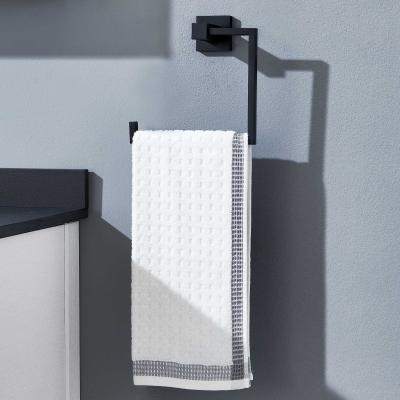China Suporte de Matte Black Wall Mount Towel Ring Paper Roll Bathroom Tissue à venda
