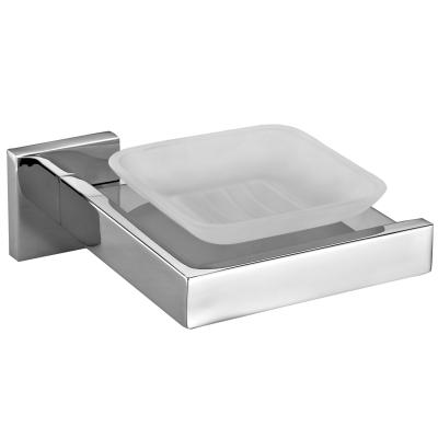 China Minimalist Design Soap Dish Holders Square Stainless Steel 304 Metal Soap Holder for sale