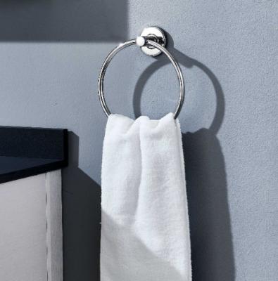 China Grey Polished Chrome Hand Towel Holder Sus304 Circular Towel Rack for sale