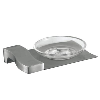 China Stainless Steel 304 Soap Dish Holders Glass Dish Wall Mounted Bathroom Accessories for sale