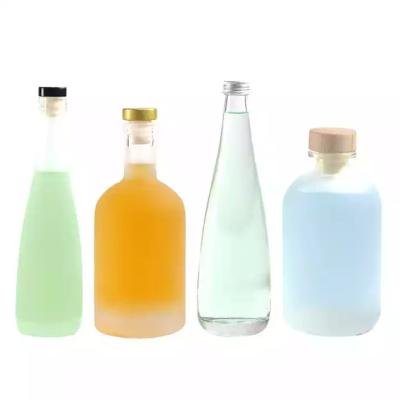 China Custom Glass Bottle for Juice 750ml 1000ml 1500ml Empty Transparent PET Fruit Juice Beverage Bottle for sale